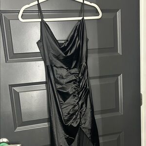 Chic Asymmetrical Black Dress by Lee & Sabina